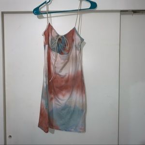 Tie dye body con dress never worn